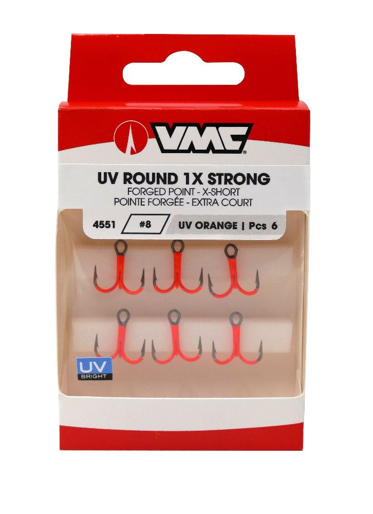 VMC 4551 UV Round 1x - Treble Size  2 - UVO - Orange