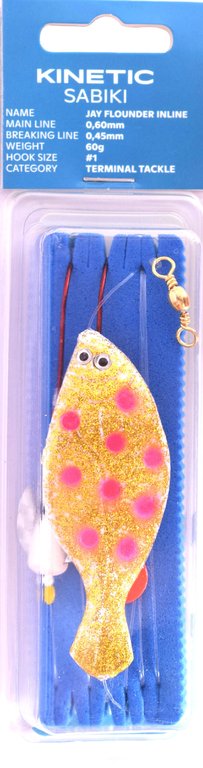 Kinetic Sabiki JAY FLOUNDER Inline Rig - Buttlöffel-1 - 60g1