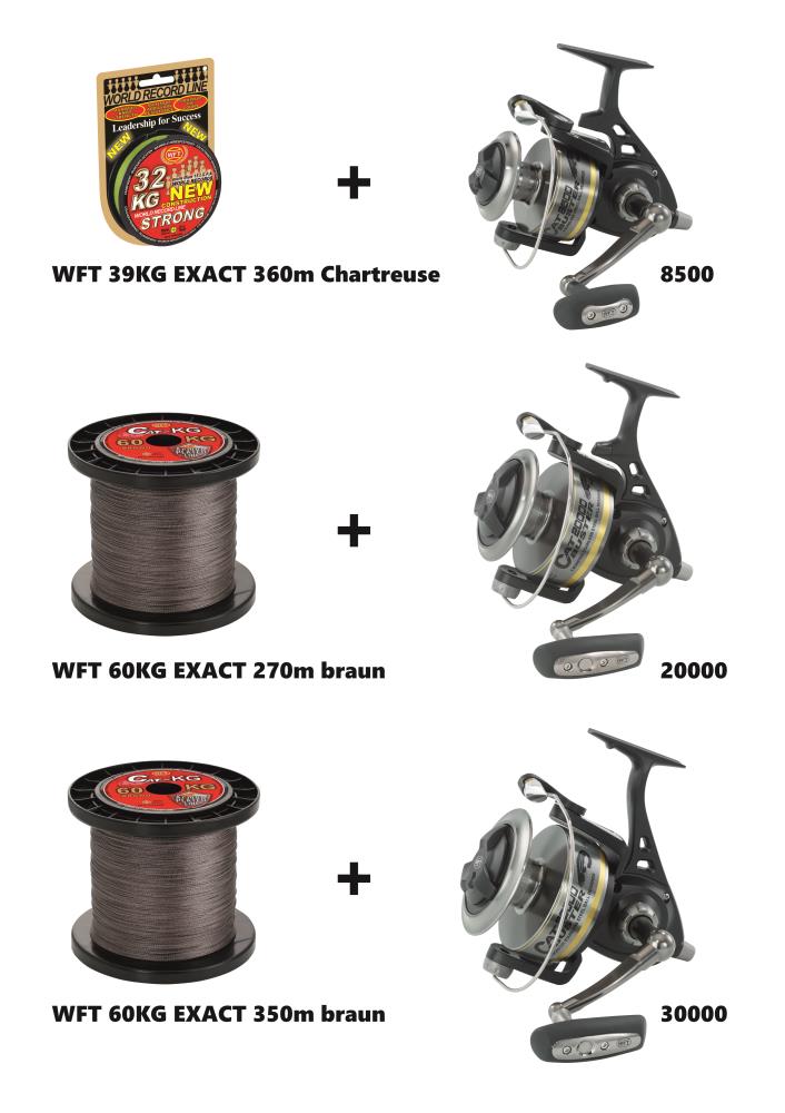 WFT Catbuster Spinning Reel inkl. WFT EXACT Schnur