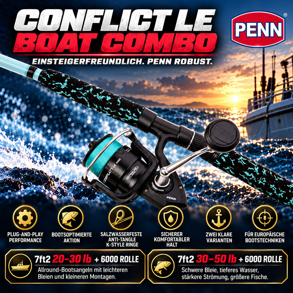 PENN Conflict LE Boat Combo 2,14m - 20-30lb