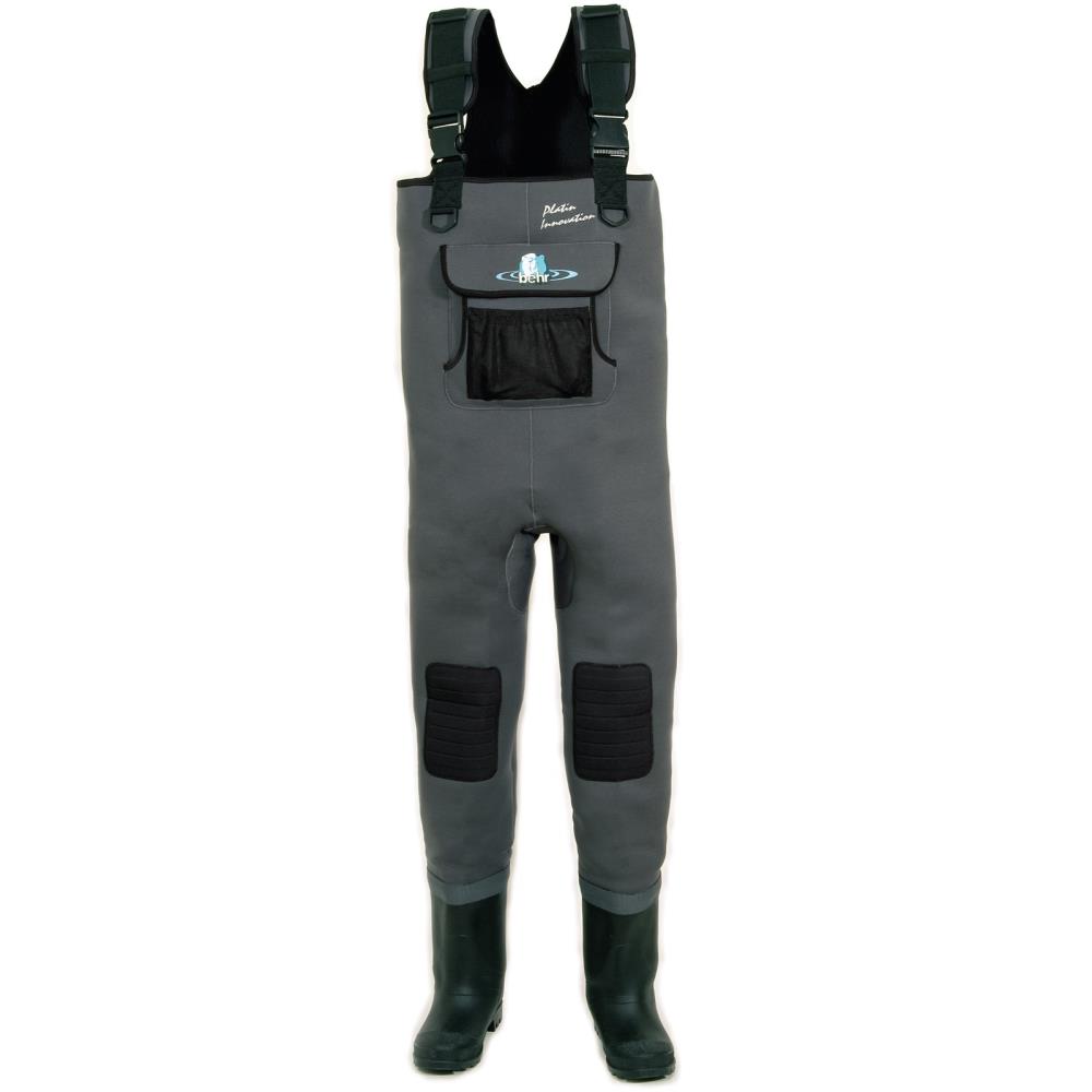 Behr neoprene waders 5mm - profile sole - grey
