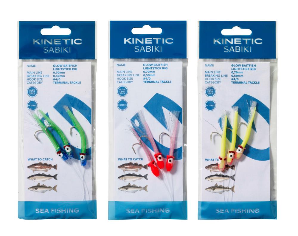 Kinetic Sabiki Glow Baitfish Lightstick Rig