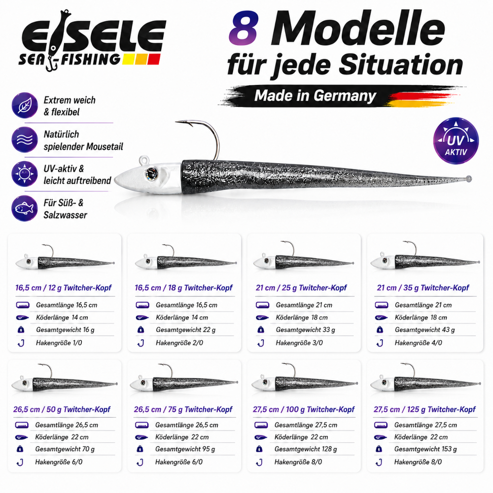 Eisele Sea-Fishing Flexxxi Maus mit Twitcher 16g - Pink