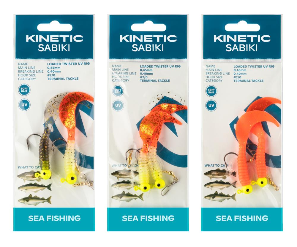 Kinetic Sabiki Loaded Twister UV 2/0 - Vorfach