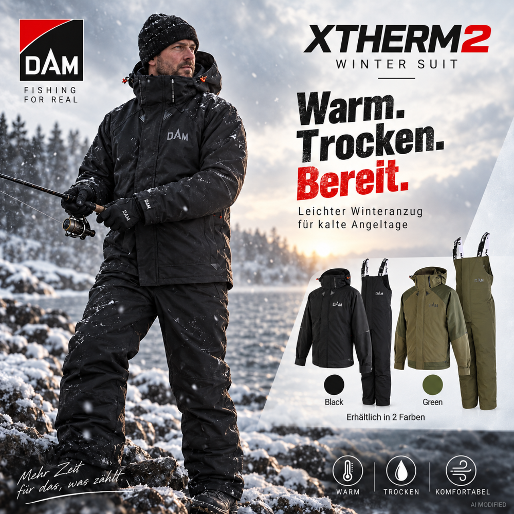 DAM Xtherm2  Winter Suit - Winteranzug Black - Gr. XL