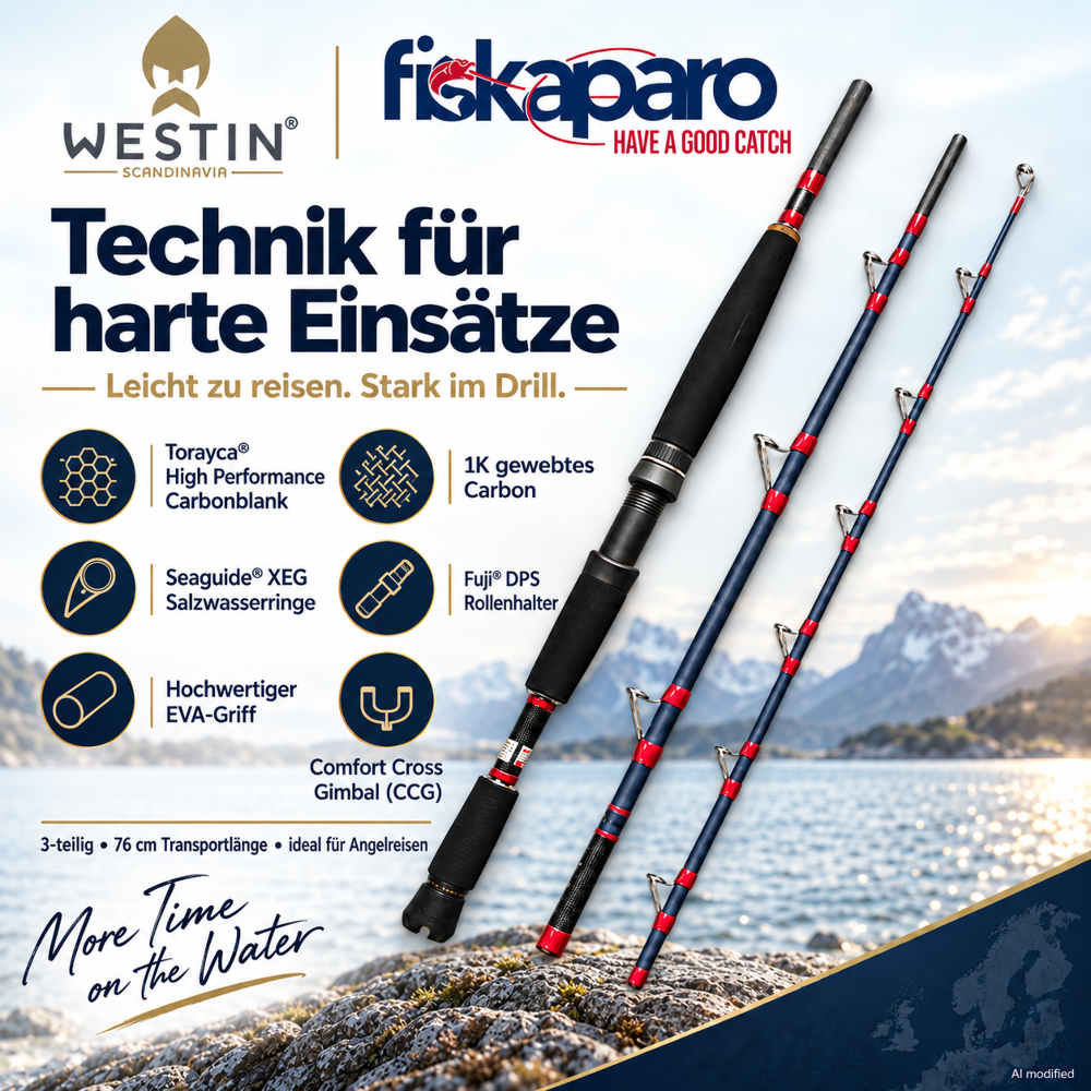 Westin W3 Boat 2nd Travel - fiskaparo - Edition - 20-30lbs
