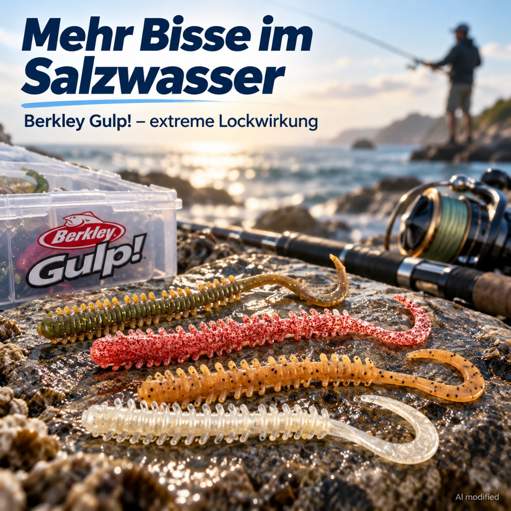 Berkley Gulp! Saltwater Isome Curly Worms 10cm - Camo