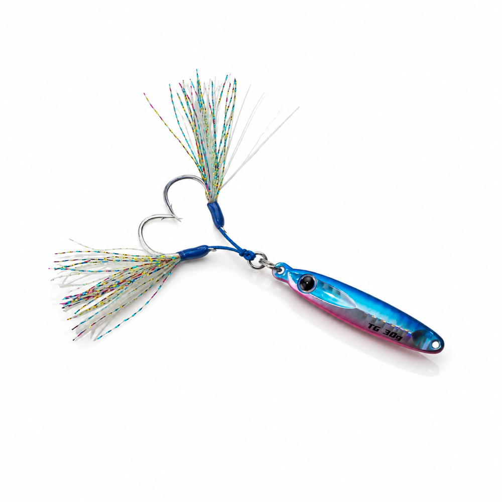EISELE SEA-FISHING JDM Tungsten Jig mit Assist Hook 30g - Blue/Pink