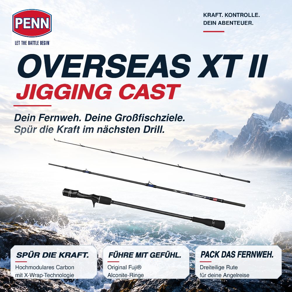 PENN Overseas XT II Jigging Cast 1,90 m
