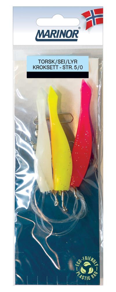 MARINOR Kroksett Torsk/sei/lyr 5/0 - Soft Lure-Rig