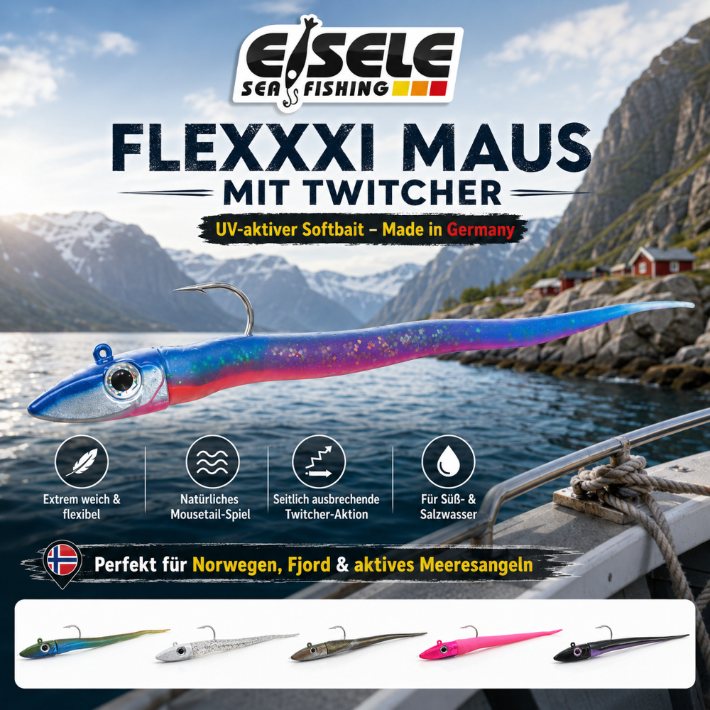 Eisele Sea-Fishing Flexxxi Maus mit Twitcher 16g - Pink
