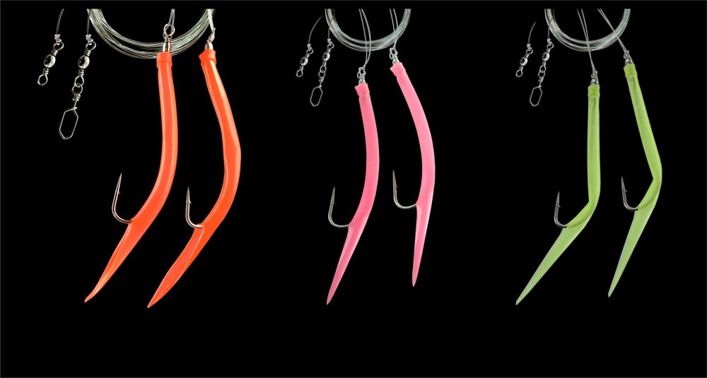 DEGA Luminous Rubber Makk Rig 2s - 10/0 - Pink-Luminous