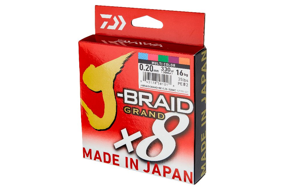 Daiwa J-Braid Grand X8 multicolor 150m - 0,13mm - 8,50kg