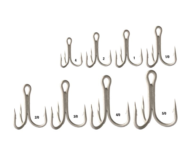 Mustad O’SHAUGHNESSY Treble Hook 9430-DS - 50 Stück - 2/0
