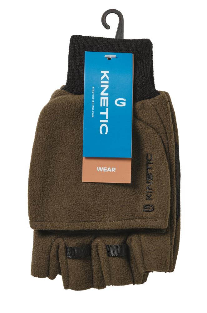 Kinetic Wind Stop Fold Over Mitt Gloves Army Green - L