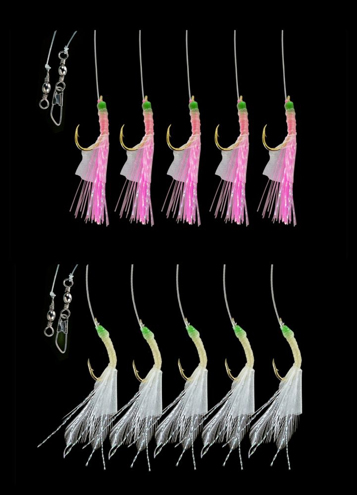 DEGA Heringsvorfach 5-fach Gr. 10 – Hering-Paternoster mit Leuchteffekt