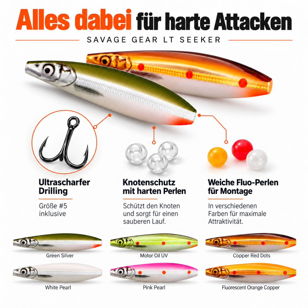 Savage Gear LT Seeker 18g - Fluorescent Orange Copper