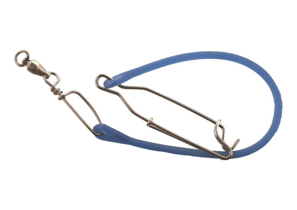 Trolling snubber with Sampo™ ball bearing swivel and clip