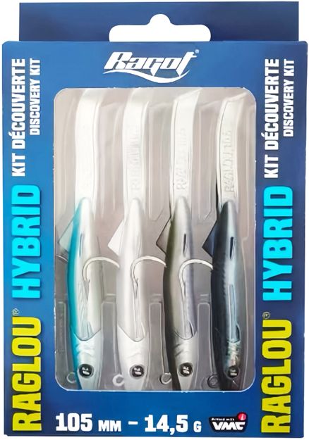 Ragot RAGLOU® HYBRID DISCOVERY KIT – 4er Set (6,5–14 cm) – 4 Lieblingsfarben PB/PW/AYUG/LC