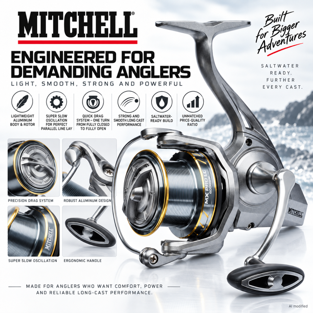Mitchell MX PRO LC 6000FD SW Reel – Long Cast Stationärrolle
