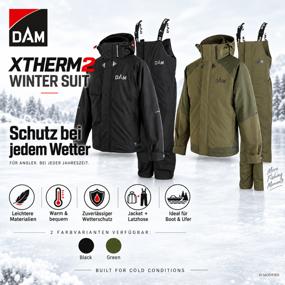 DAM Xtherm2  Winter Suit - Winteranzug Black - Gr. XL