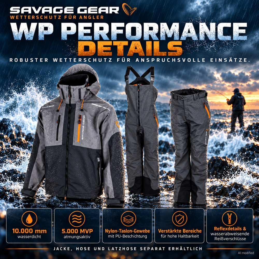 Savage Gear WP Performance Gunmetal Hose - Größe M