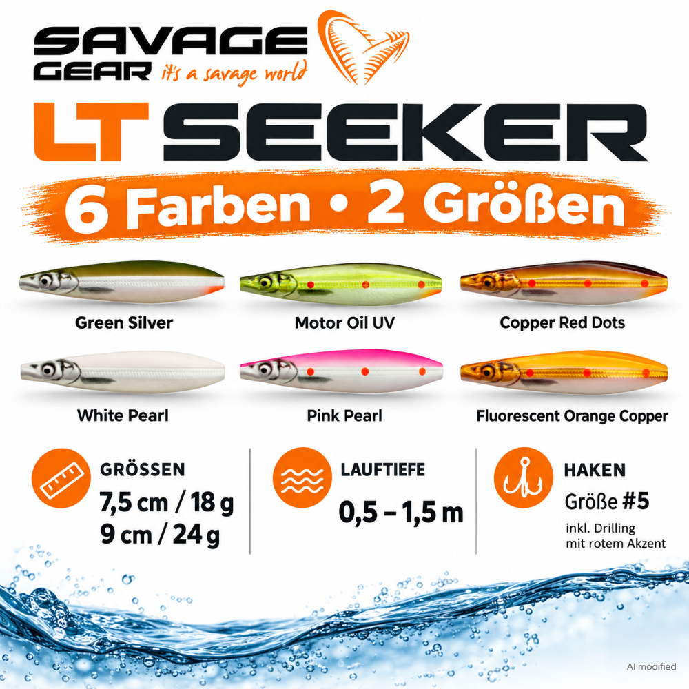 Savage Gear LT Seeker 18g - Fluorescent Orange Copper