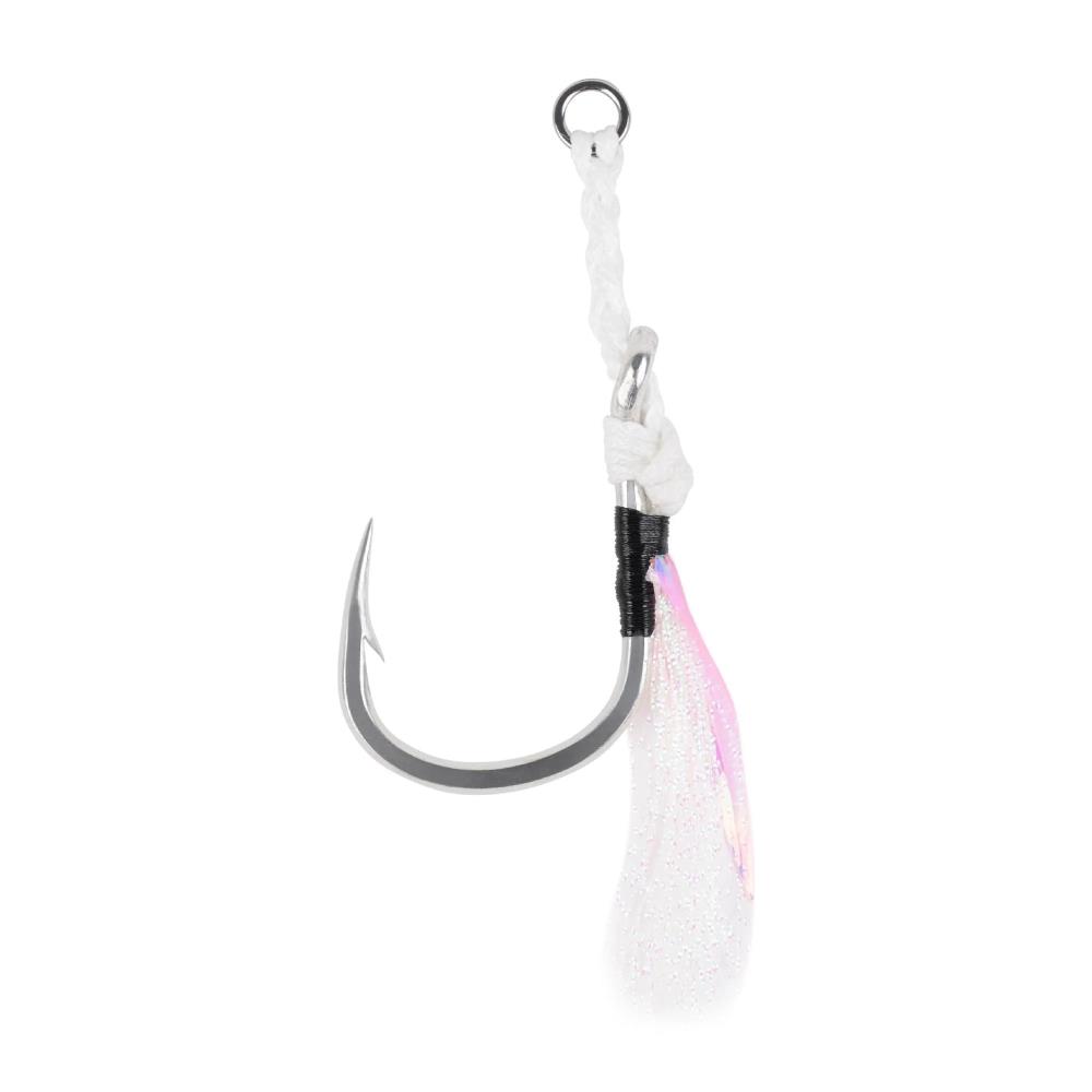 Mustad Ocean Crystal Jigging Assist Rig White-Flash Tinsel