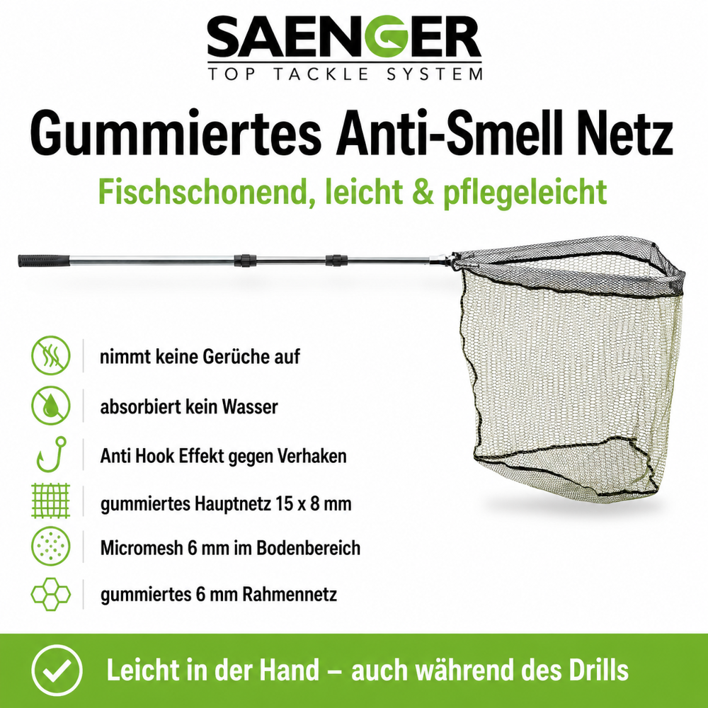 SAENGER Specialist RCX Landing Net 3-Piece - 1,80m