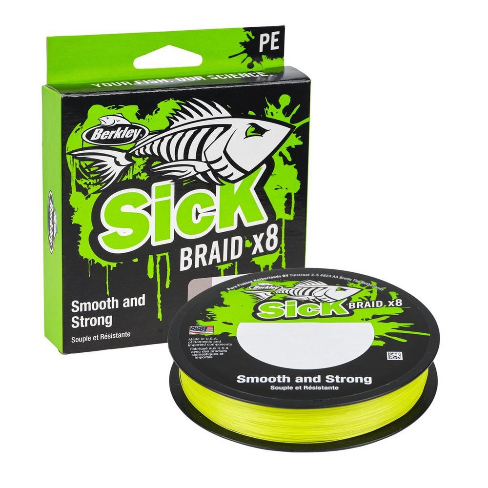 Berkley Sick Braid X8 Hi-Viz Yellow 300m - 0,29mm - 26,4kg