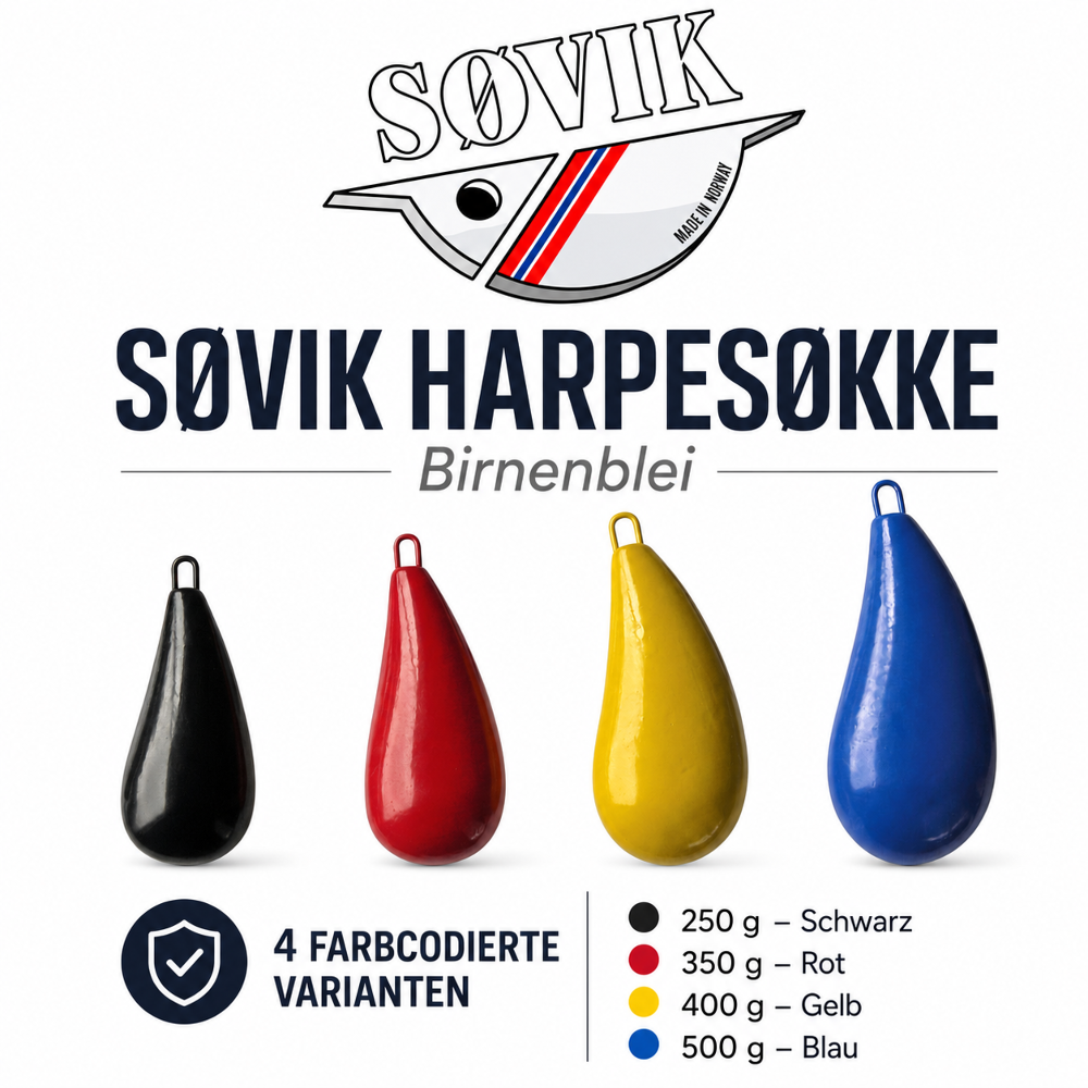 SØVIK HARPESØKKE – Farbiges Birnenblei Rot - 350g
