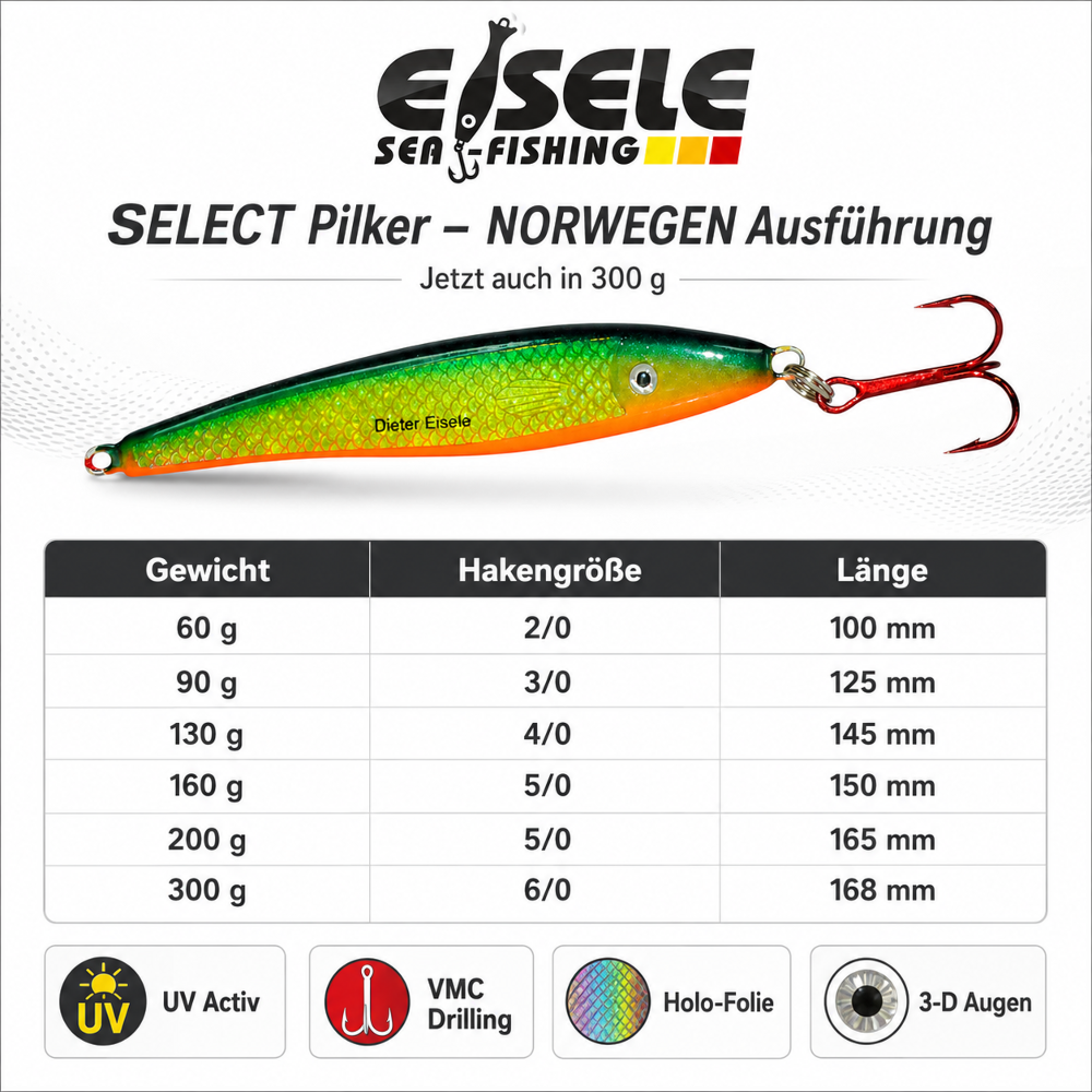 EISELE SEA-FISHING SELECT Pilker 90g - Golden Smoke