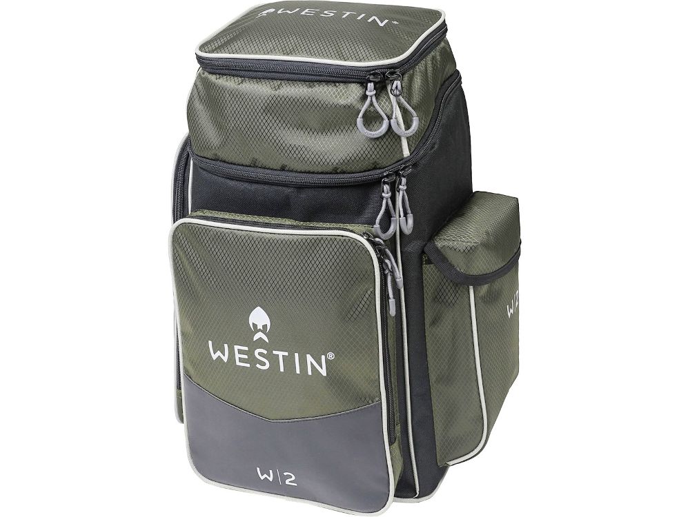 Westin W2 BACKPACK 1 Box – Rucksack inkl. Tackle Box (Forest Night, L)