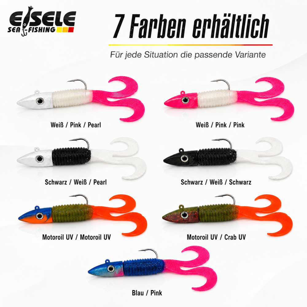 Eisele Sea-Fishing Durchdreher mit Twitcher 110g - motoroil UV/motoroil UV