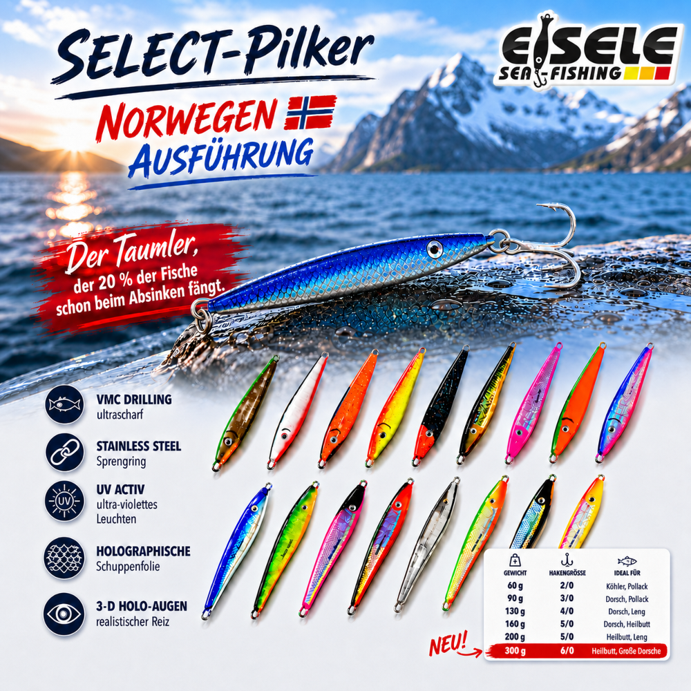 EISELE SEA-FISHING SELECT Pilker 90g - Golden Smoke