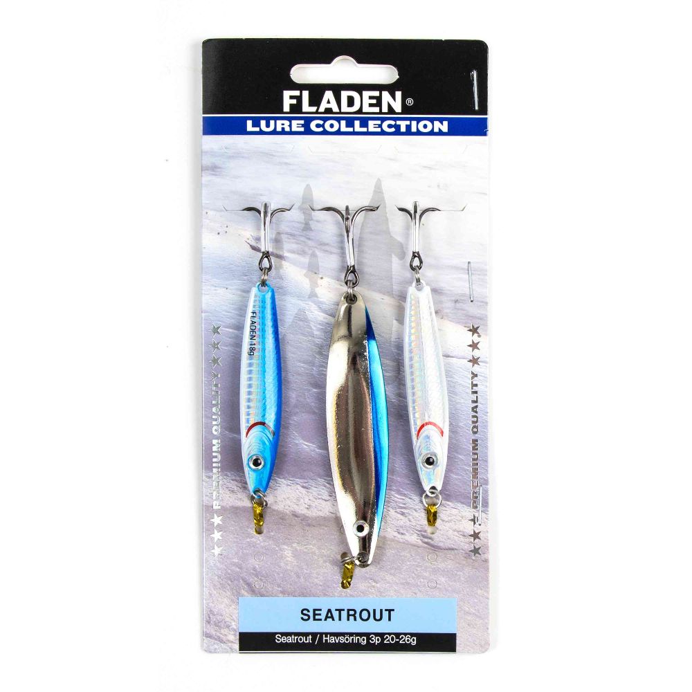FLADEN Sluksett Sjöörret – Meerforellen Blinker-Set 3er (20–26 g)
