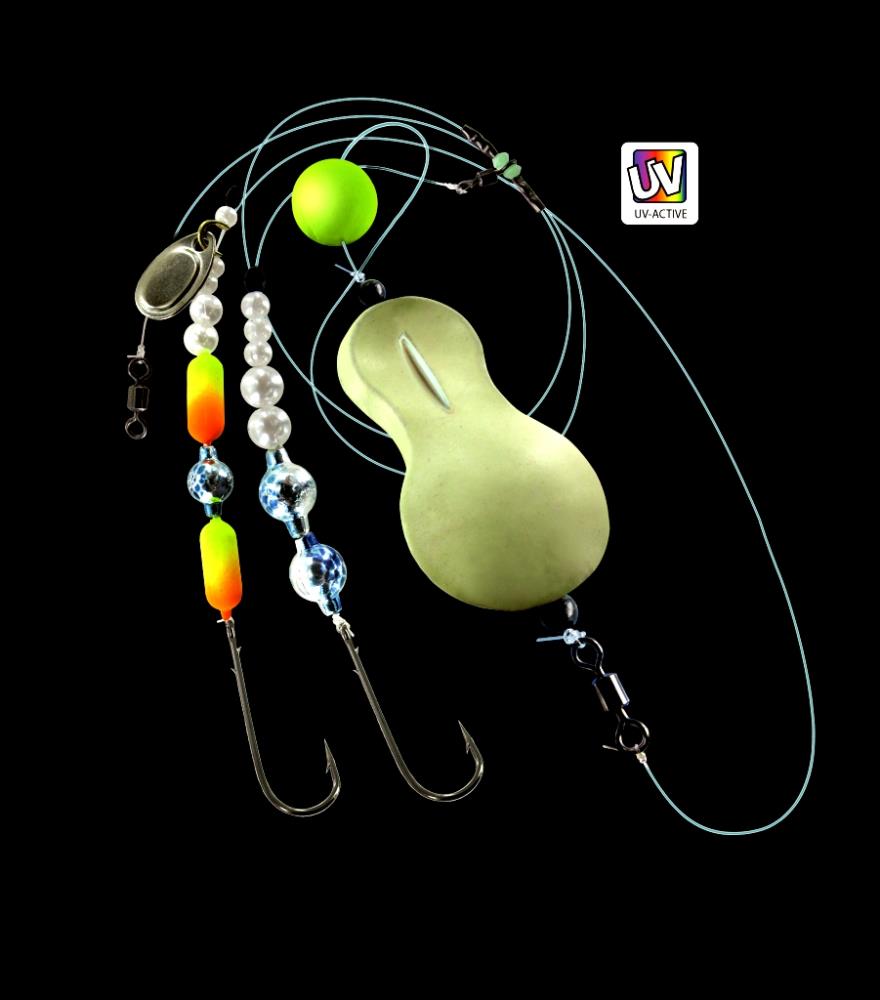 DEGA UV-aktiver Inline-Butt-Löffel 100g - Fluo