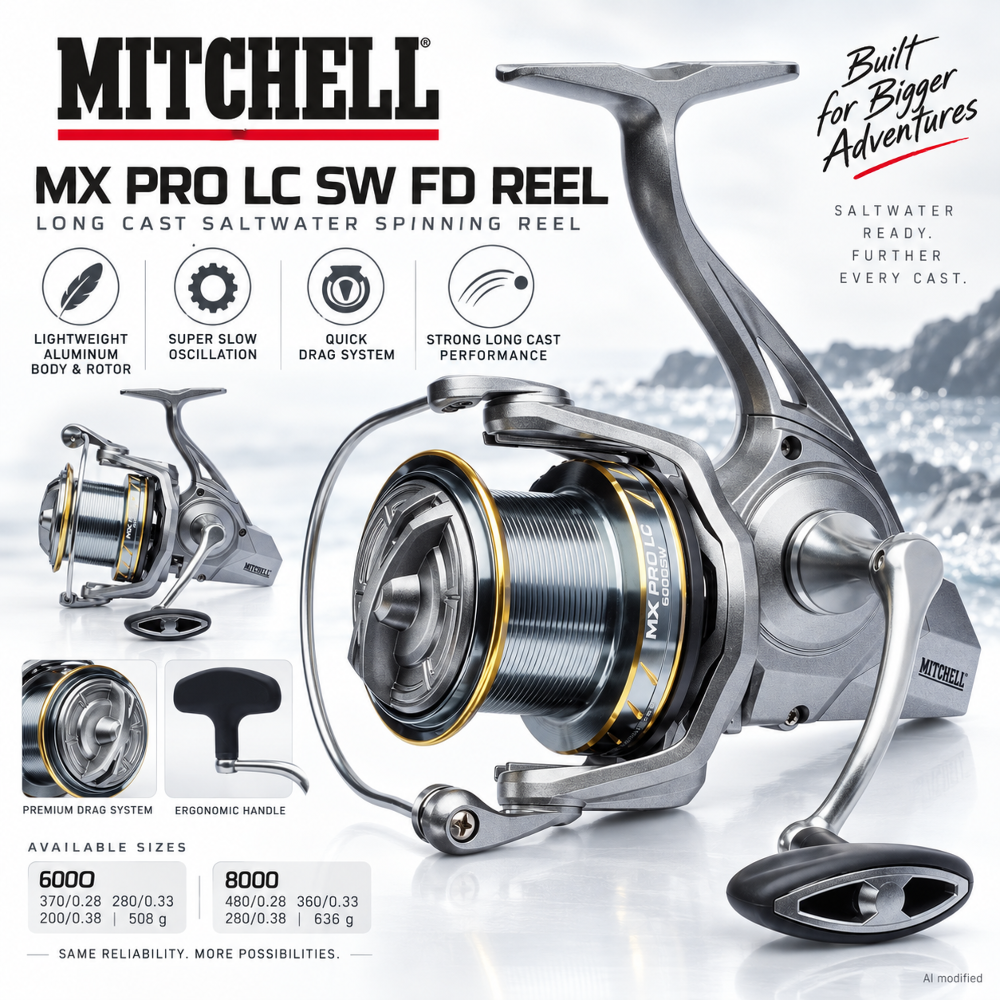 Mitchell MX PRO LC 6000FD SW Reel – Long Cast Stationärrolle