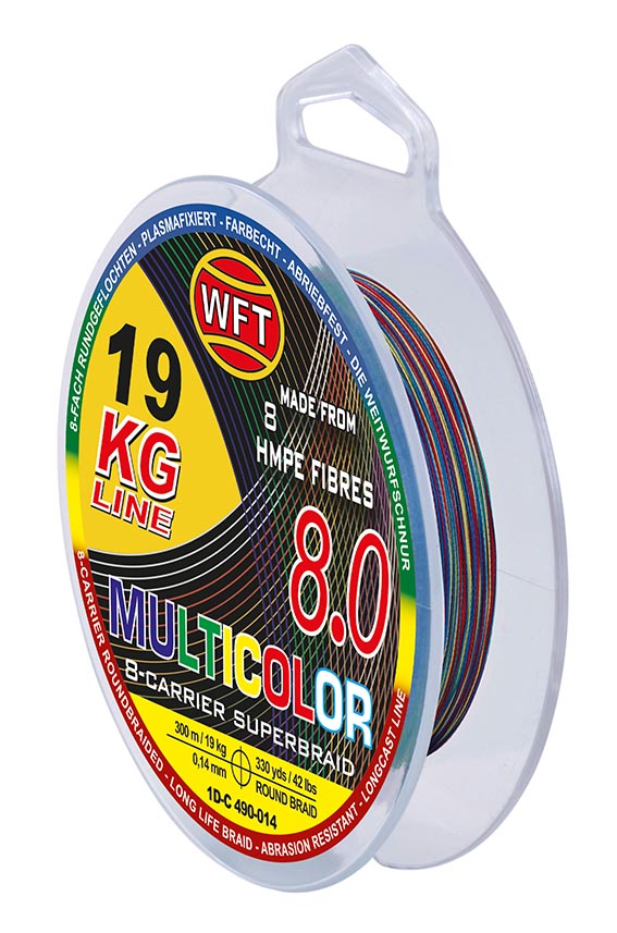WFT KG 8.0 - Multicolor Schnur 0,16mm - 22kg - 600m