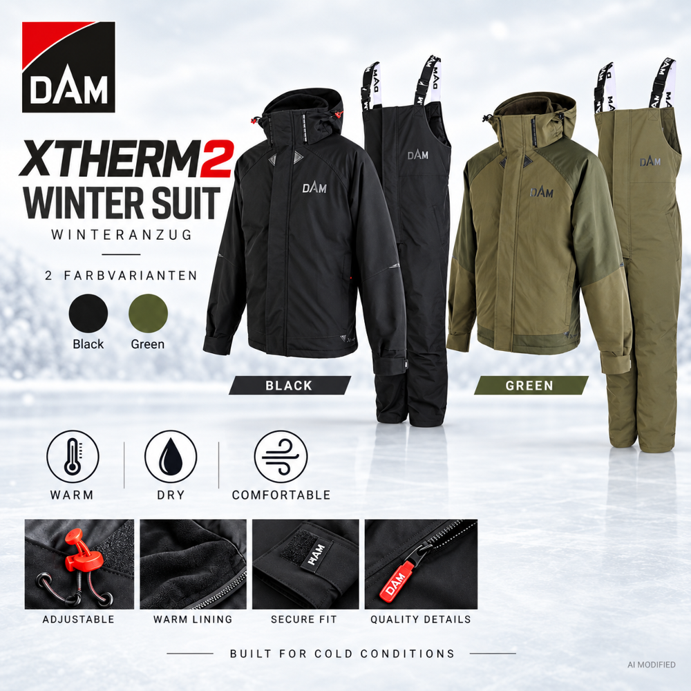 DAM Xtherm2  Winter Suit - Winteranzug Black - Gr. XL
