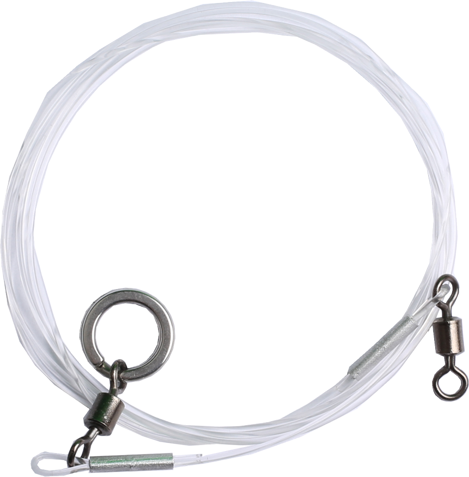 WIGGLER Spinn-Vorfach 155 cm mit Sprengring – 2 Stück