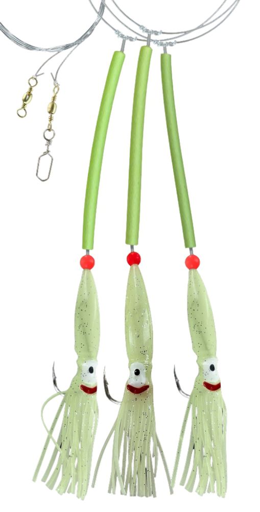 DEGA Sea Rig with 3 UV Octopus Side Arms - Luminous