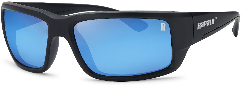 Rapala AMBERJACK Polarized Sunglasses RA4519 - Matte Black/Blue Mirror