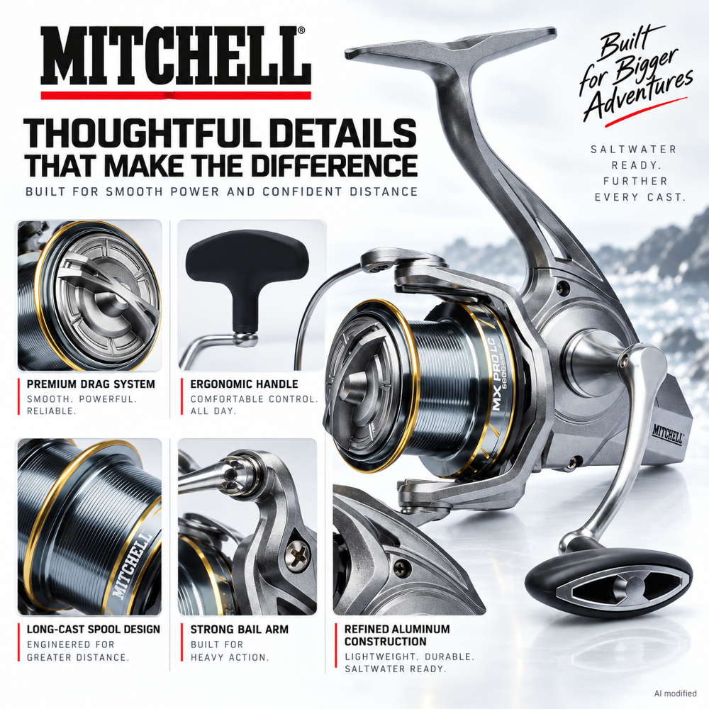 Mitchell MX PRO LC 6000FD SW Reel – Long Cast Stationärrolle