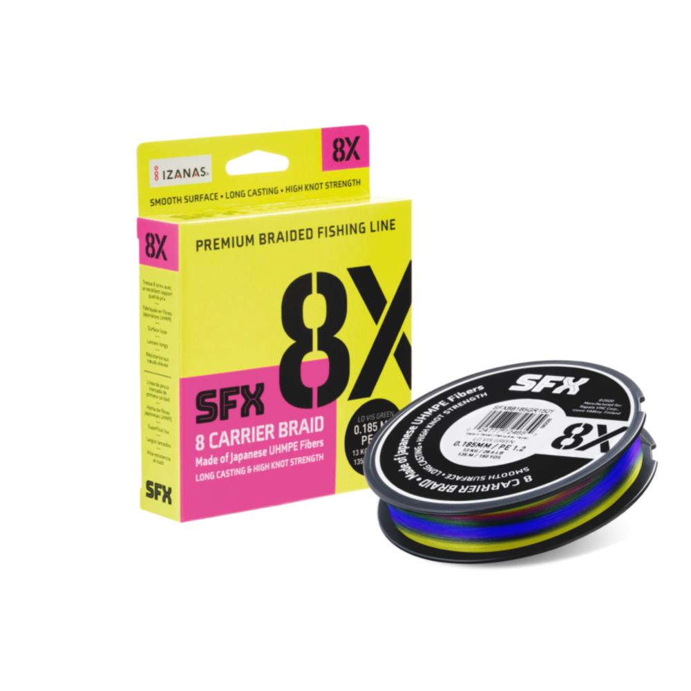 Sufix SFX 8 Carrier Braid - 8-fach geflochtene Schnur 300m - Multicolor - 0,165mm-10kg