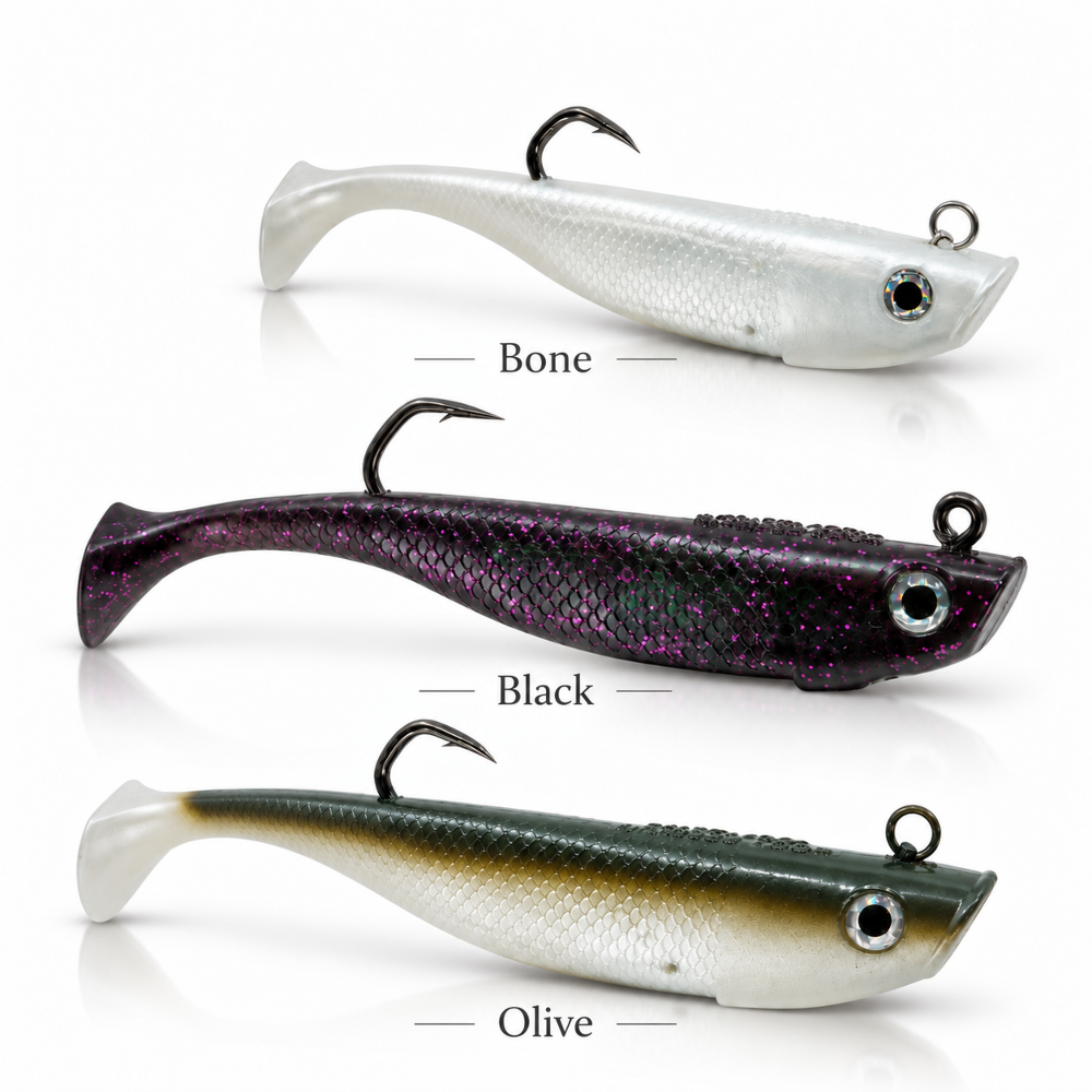 HOGY Harness Protail Paddle Swimbaits 142g - 15cm - Olive