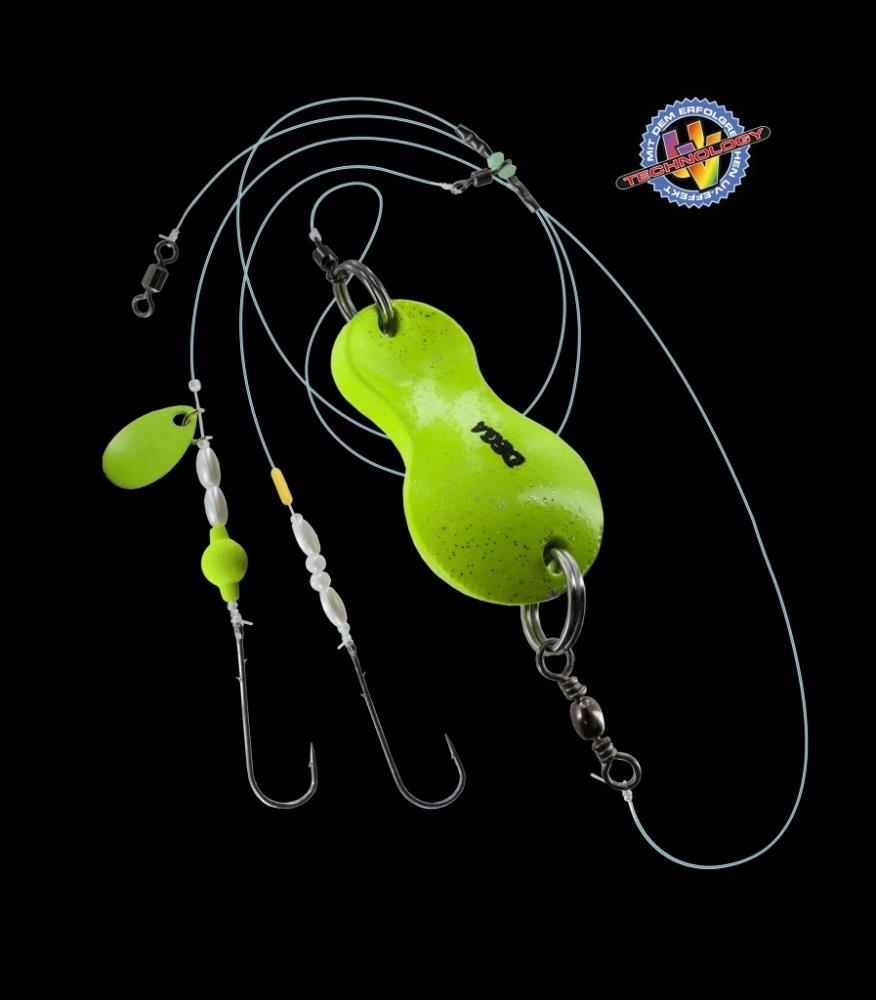 DEGA UV-activated Flatfish Spoon 40g - orange-luminous