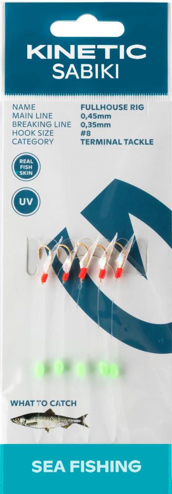 Kinetic Sabiki FullHouse Fishskin Rig