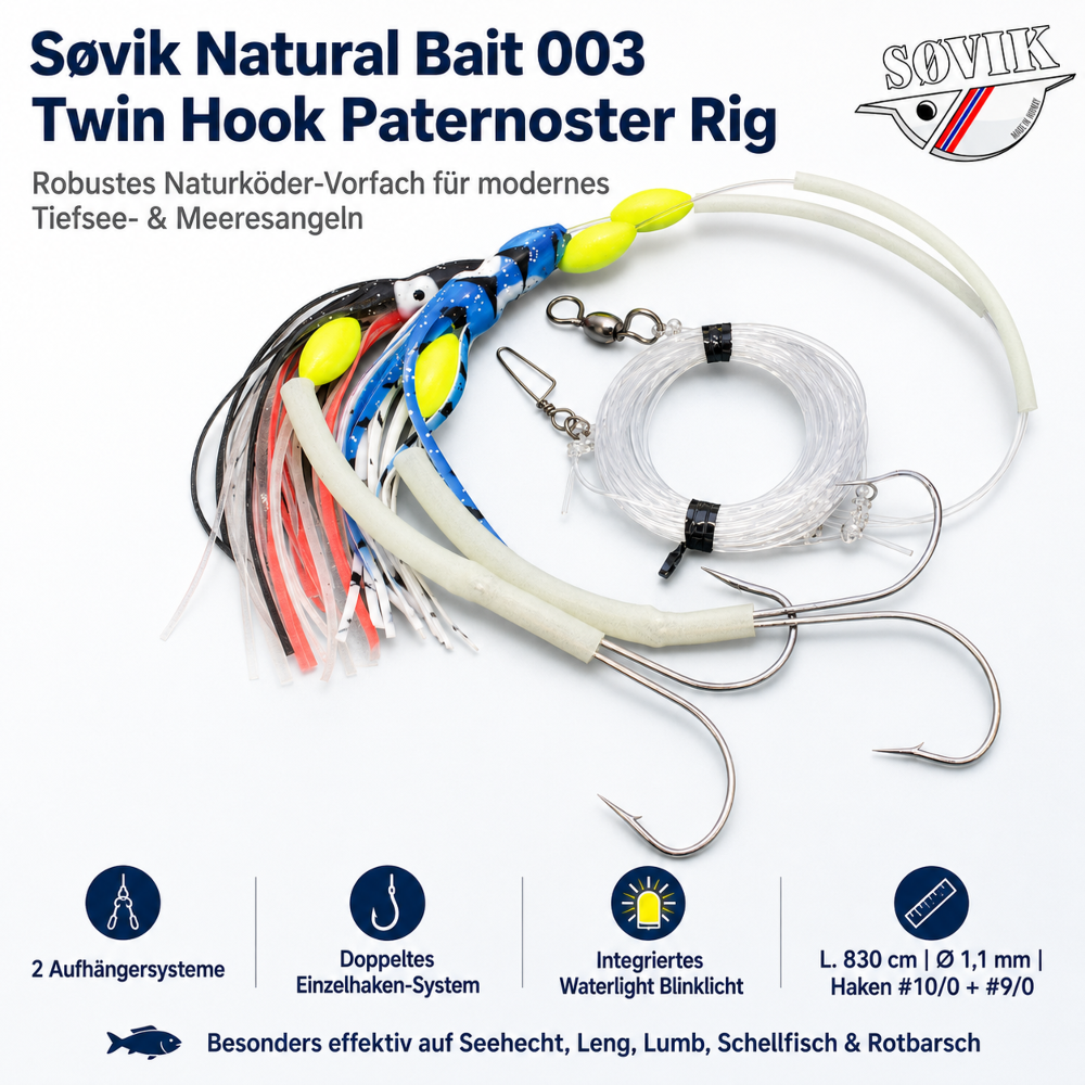 Søvik Natural Bait 003 Twin Hook Paternoster Rig