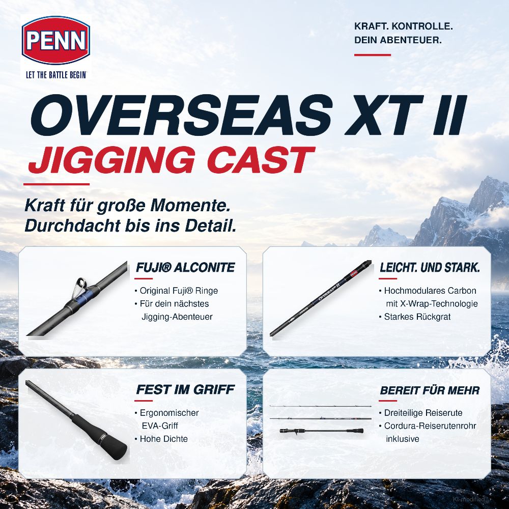 PENN Overseas XT II Jigging Cast 1,90 m
